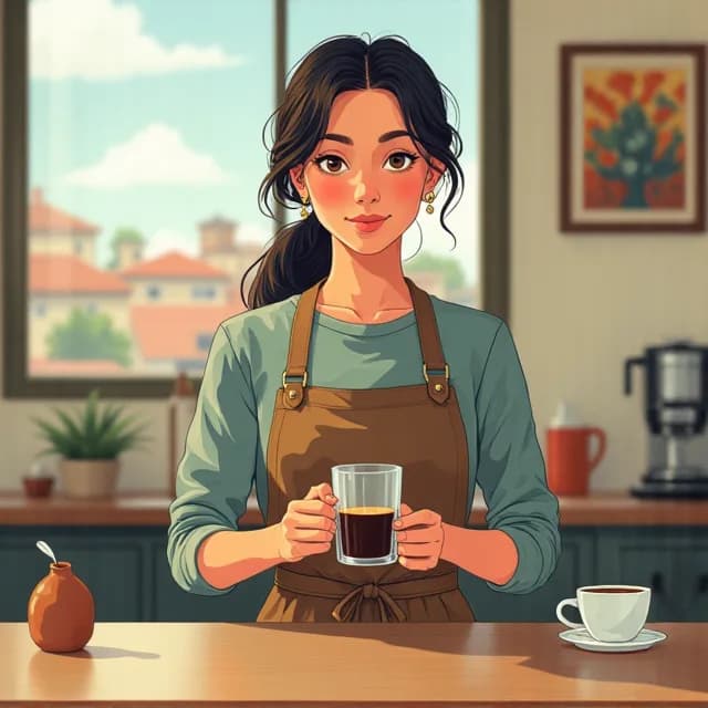 Florencia Romano, Café owner in Argentina