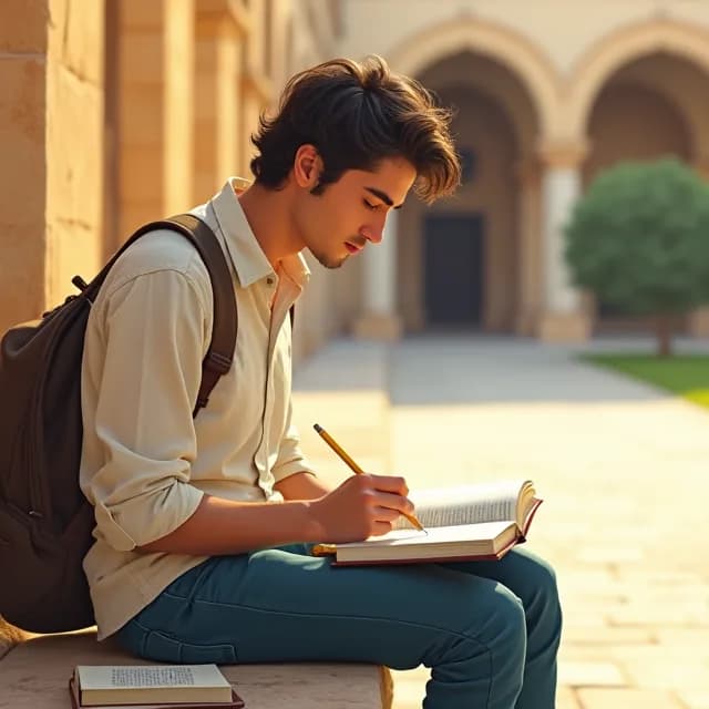 Diego García, Student in Spain