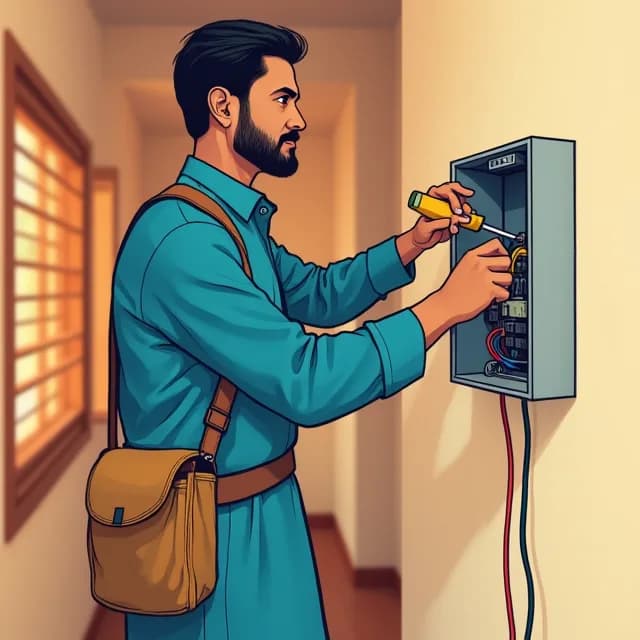 Imran Shah, Electrician in Pakistan