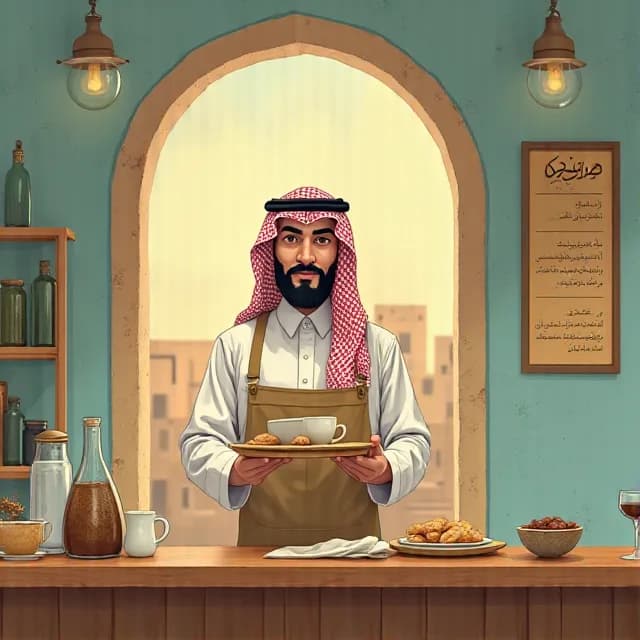 Yusuf bin Ahmad Al Mutairi, Café owner in Saudi Arabia