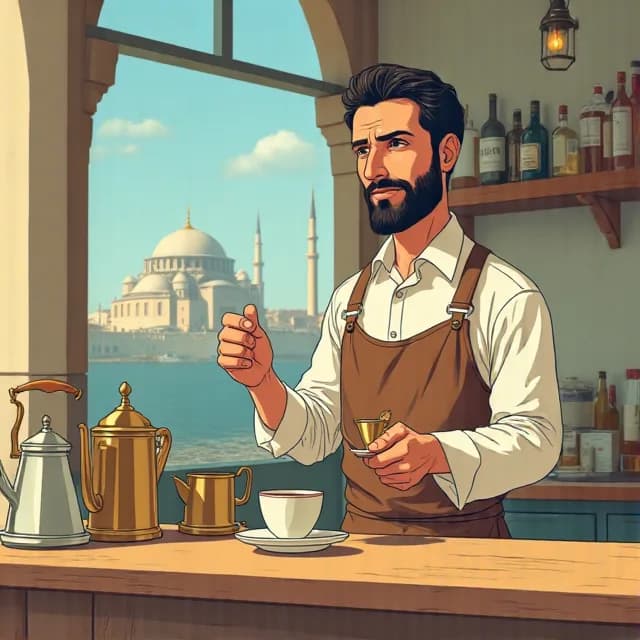 İbrahim Koç, Café owner in Turkey
